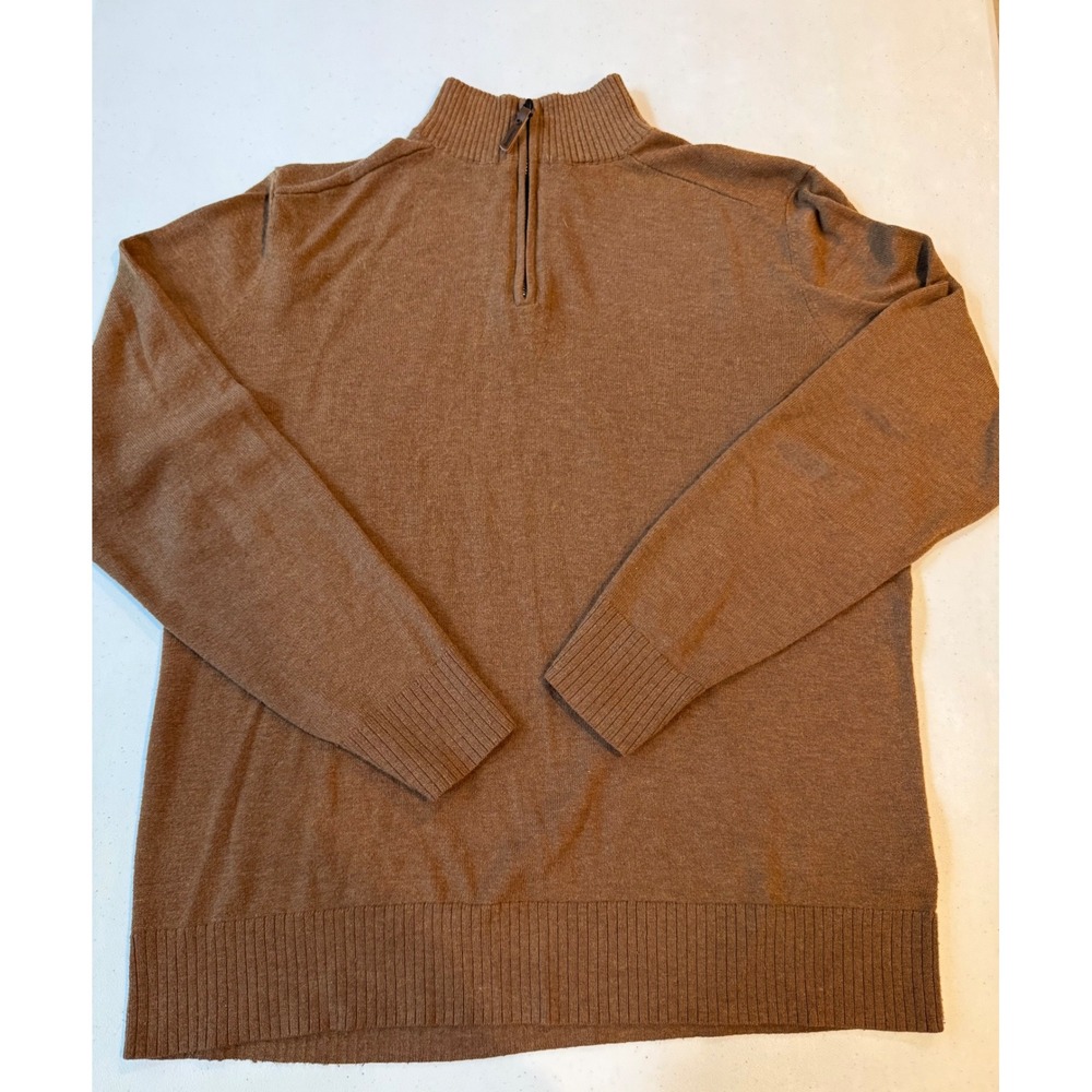 Smartwool Mens Merino Wool Blend Quarter Zip Sweater Brown SW016427 M